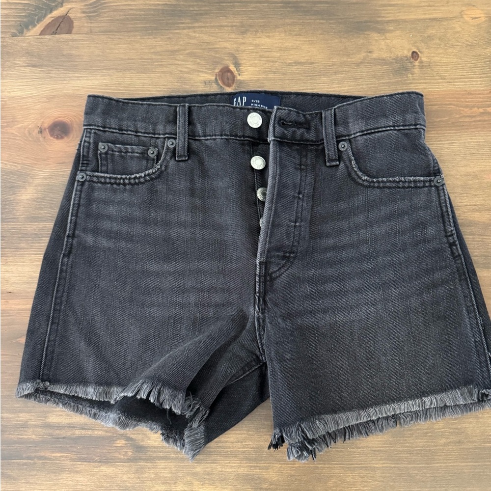 GAP Washed Black High Rise Cheeky Shorts